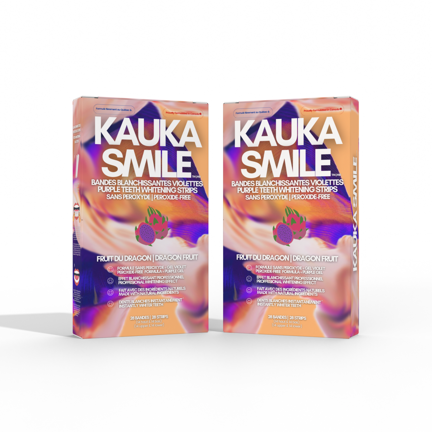 Pack Bandes Violettes : 2 Paquets de Bandes Violettes Kauka Smile (sans peroxyde)