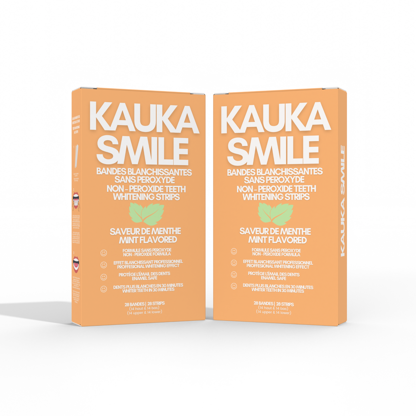 Strips Pack : 2 packs of Kauka Smile Whitening Strips (peroxide-free)